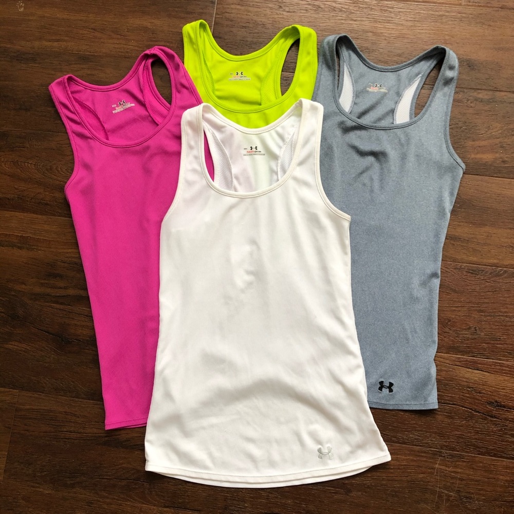 Under Armour Heatgear Bundle of 4 Tanks, Sz.S